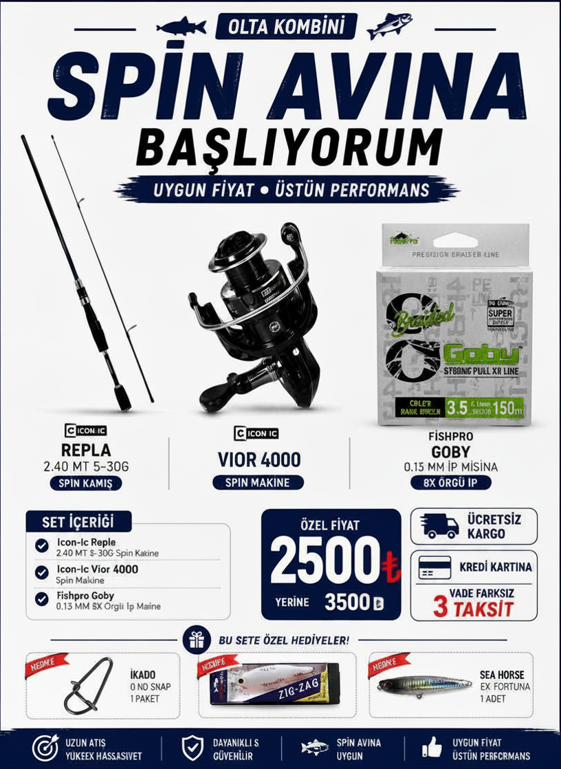 Spin Avına Başlıyorum Olta Kombini