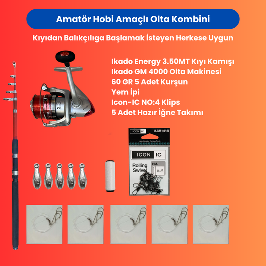 Kıyı Avcılığına Başlıyorum Olta Seti